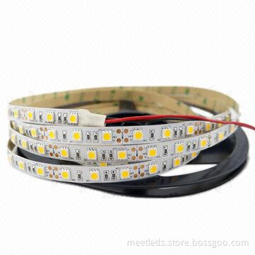 SMD5050 Tri-chip IP68 Waterproof Flexible LED Strip with 60 LEDs per Meter, 12V DC